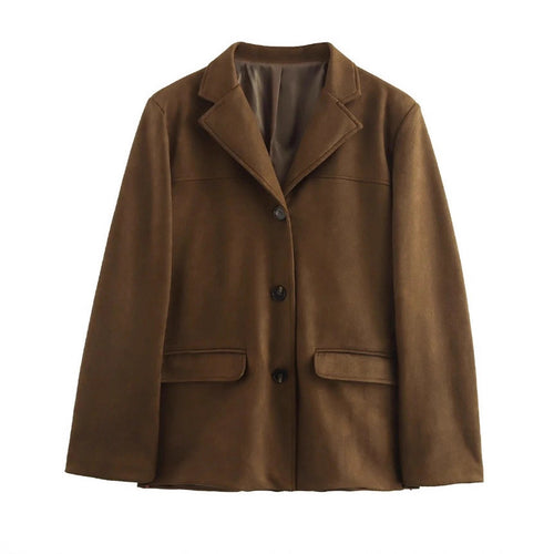 Trendy wool blazer for women with pockets and high-quality finish Amarae