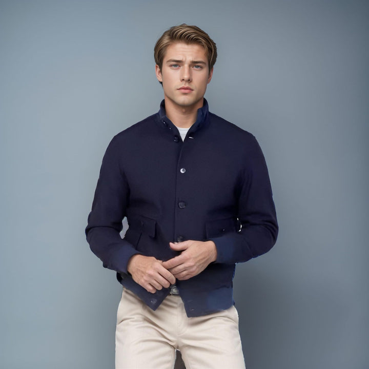 Casual and structured cotton jacket for men with practical pockets Lune London