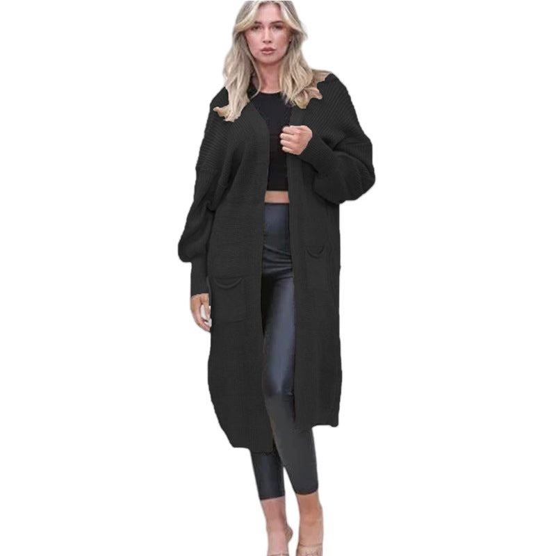 Thick knit cardigan for women with deep pockets and relaxed fit Lune London