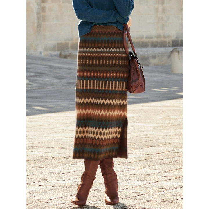 Bohemian maxi skirt with Lune London pattern