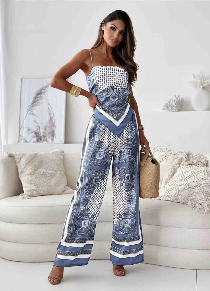Ladies Palazzo Jumpsuit with an elegant pattern design Lune London