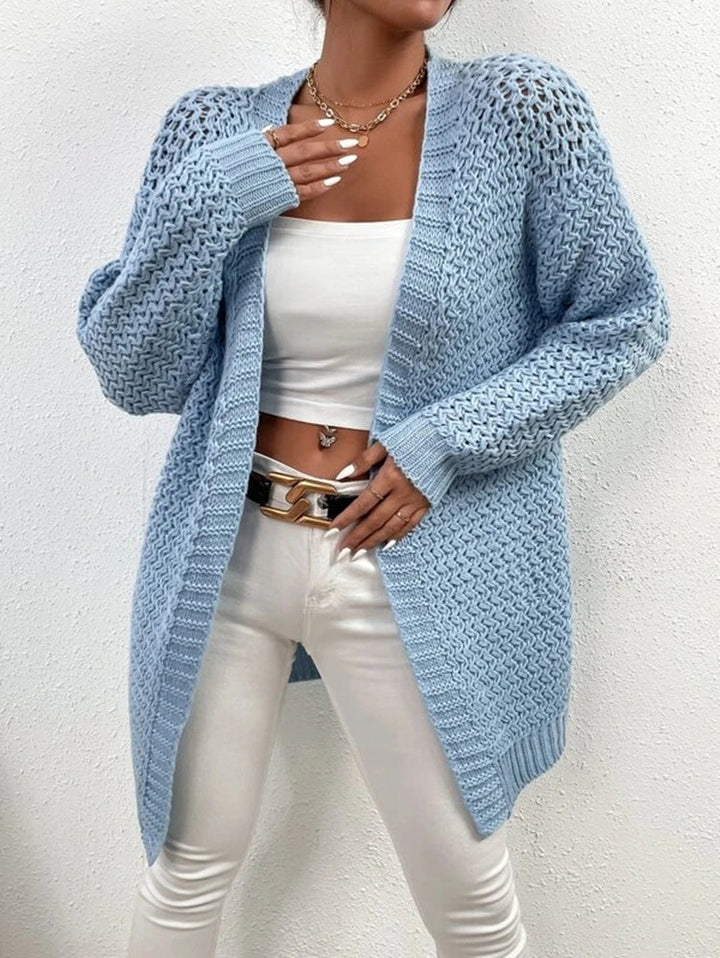 Cardigan for women with a breathable hole pattern and a casual chic design