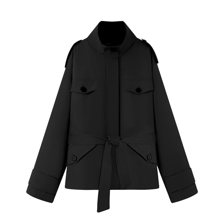 Ladies chic and stylish utility jacket with high collar