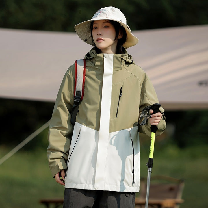 Men's Two-Tone Wind and Water-Repellent Softshell Jacket with Hood Amarae