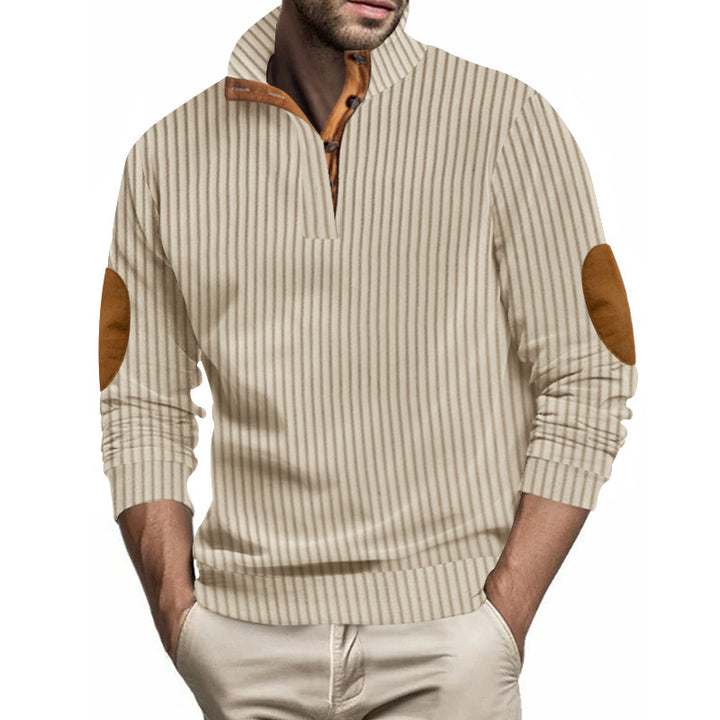 Men's stylish and comfortable sweater with leather details Lune London