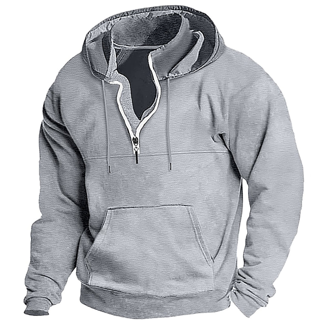 Comfortable hooded sweatshirt for men with full zip Amarae