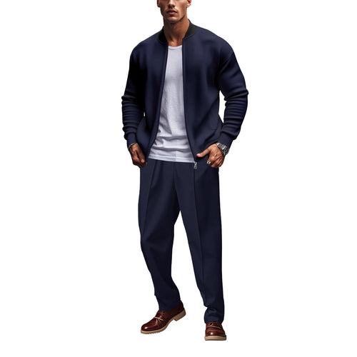 Sporty hoodie jacket for men with zipper and matching training pants Amarae