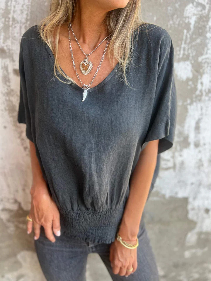 Casual oversized shirt for women with elastic waist Lune London