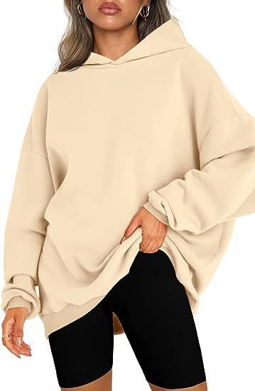 Oversized hoodie for women in soft sweatshirt material with dropped shoulders Lune London