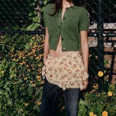 Ladies light short sleeve knitted jacket Amarae