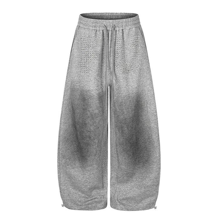 Women's Extra Wide Cropped Palazzo Sweatpants with Comfort Waistband and Drawstring Amarae
