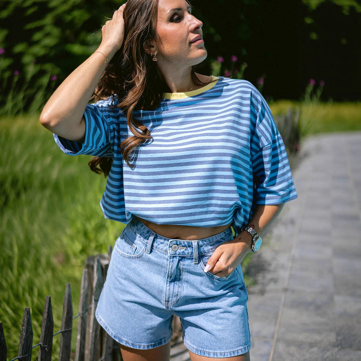 Casual and trendy striped T-shirt for women Lune London