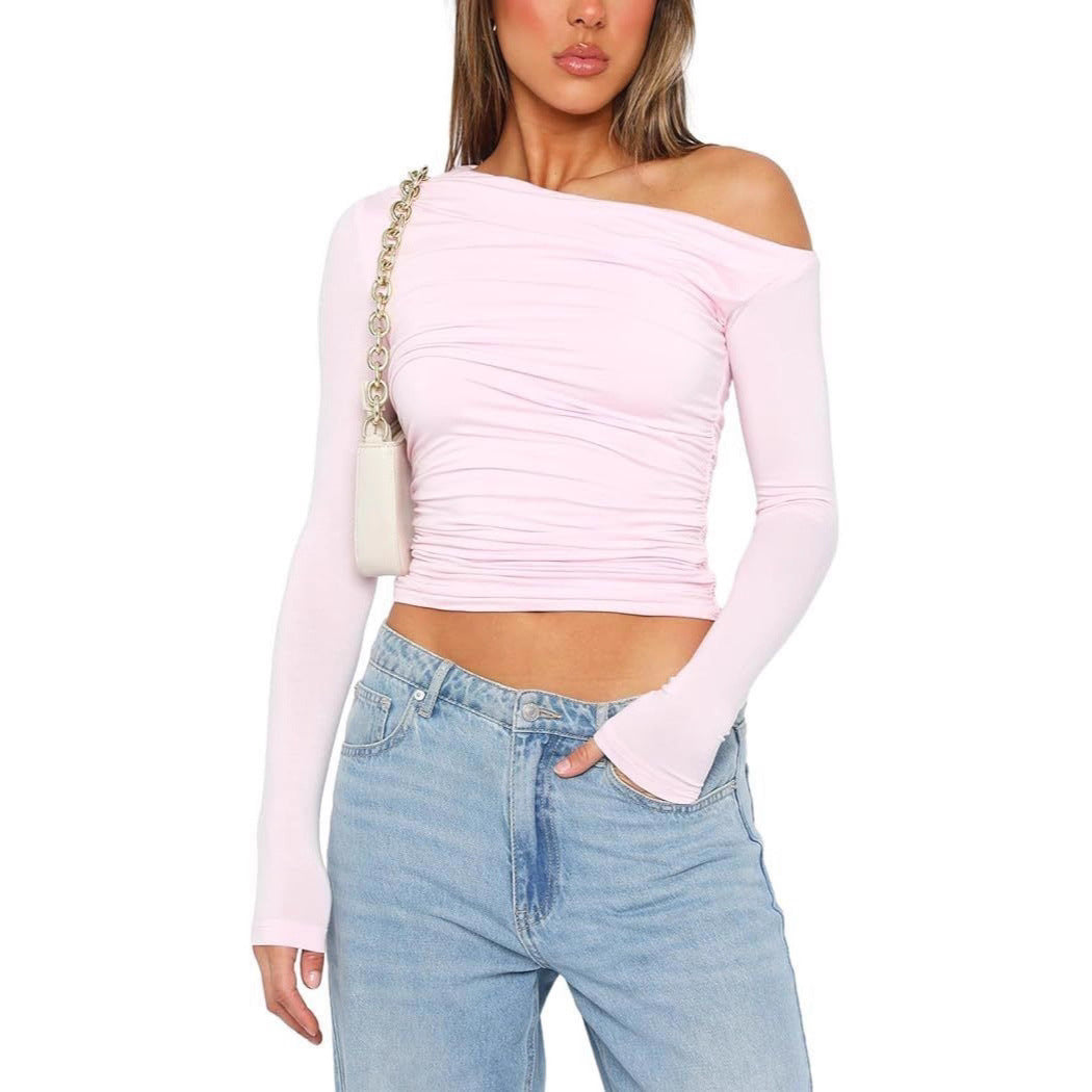 Lune London long sleeve off-shoulder women's T-shirt
