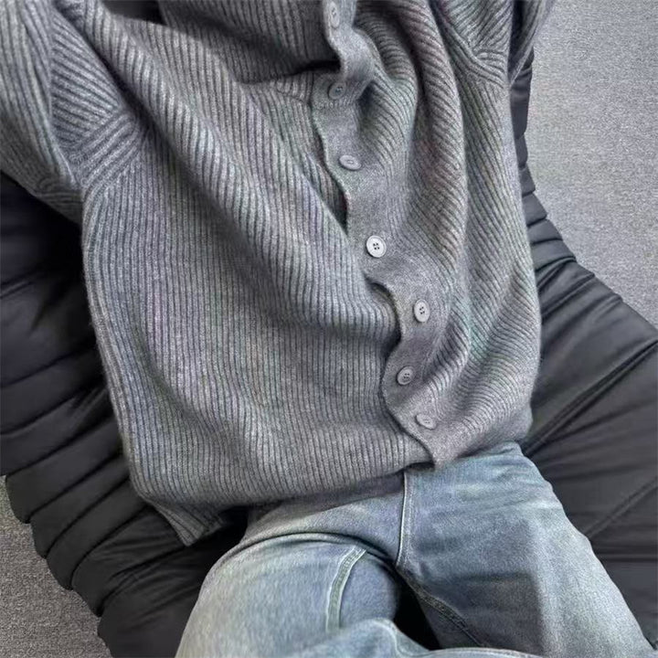 Cardigan tricot décontracté pour femmes avec fermeture à boutons et coupe oversized Chic & Stil