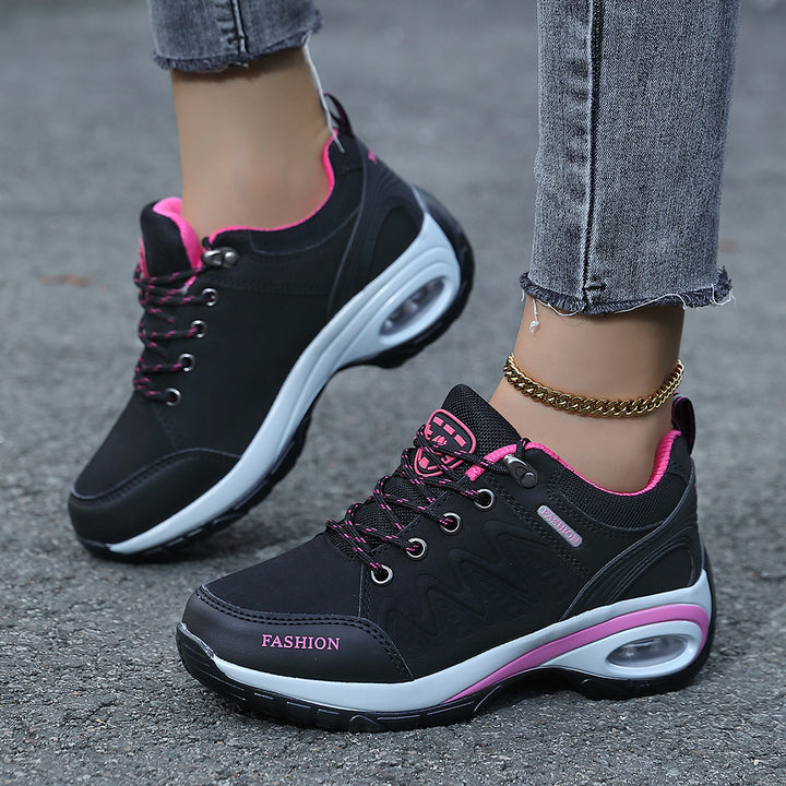 Women Padded Platform Sneakers with Air Cushioning and Ergonomic Comfort Footbed Amarae