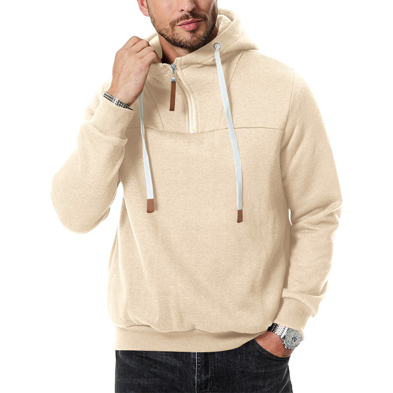 Fashionable men's hoodie with innovative zip closure and practical drawstrings Lune London
