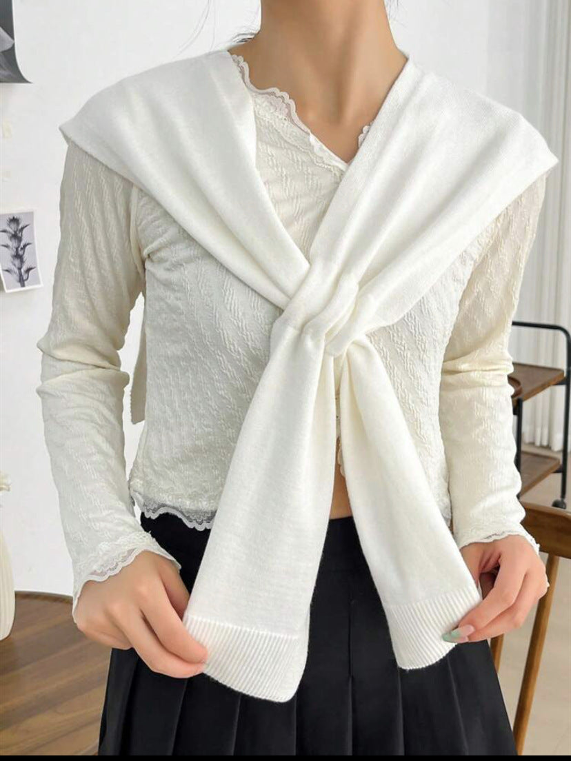 Women knitted scarf elegant Lune London