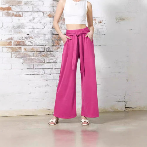 Women Comfortable and Stylish Wide Leg Pants with Waist Belt Amarae