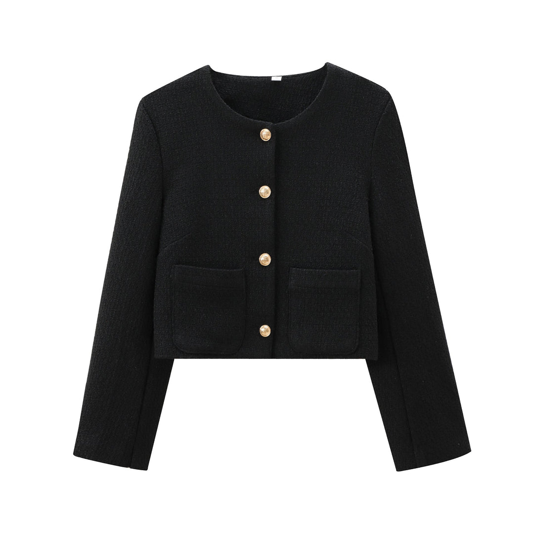 Women Short Cut Designer Jacket with Structured Fabric Amarae