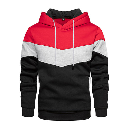 Men's stylish hoodie with geometric color design Amarae