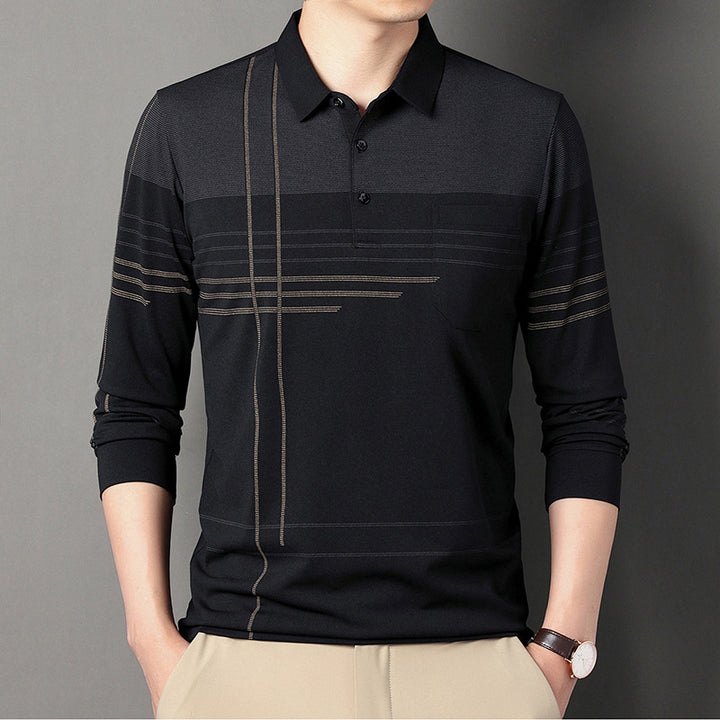 Men's polo shirt with a modern pattern and a breathable structure Lune London
