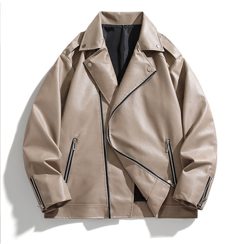 Stylish motorcycle jacket for men in faux leather Amarae