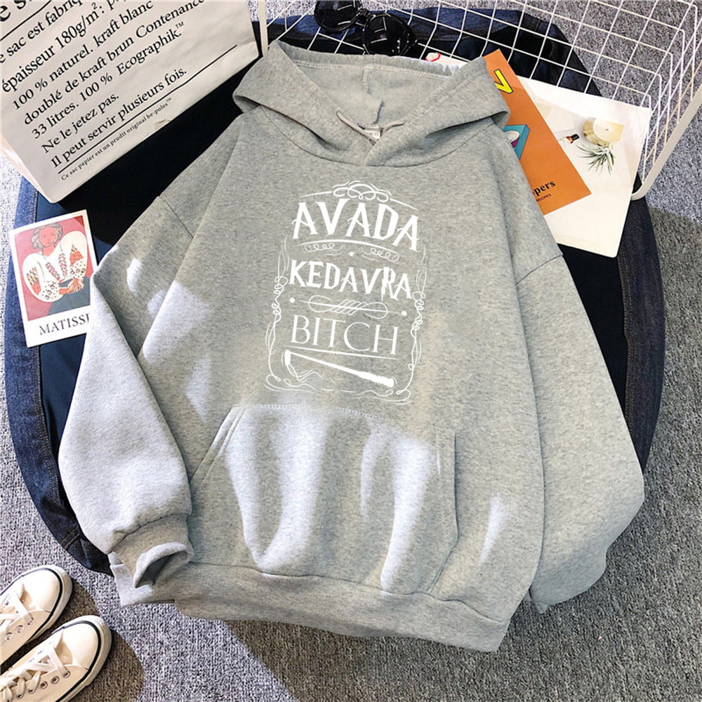 Women's hoodie with creative lettering Chic & Style