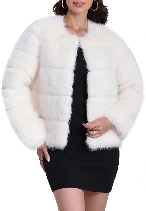 Ladies Chic and Stylish Faux Fur Jacket