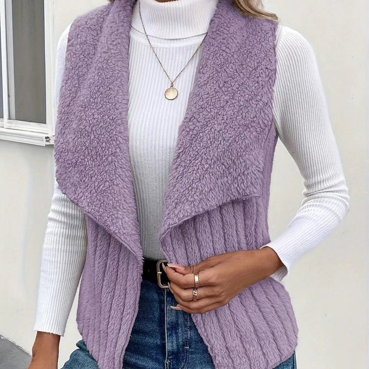 Women's open collar knit cardigan Lune London