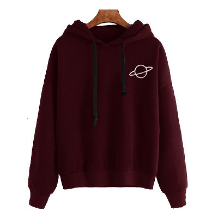 Ladies comfortable hoodie with planetary pattern Amarae
