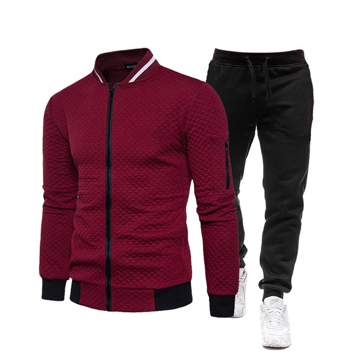 Men's athletic tracksuit set with practical zipper and elastic cuffs Amarae