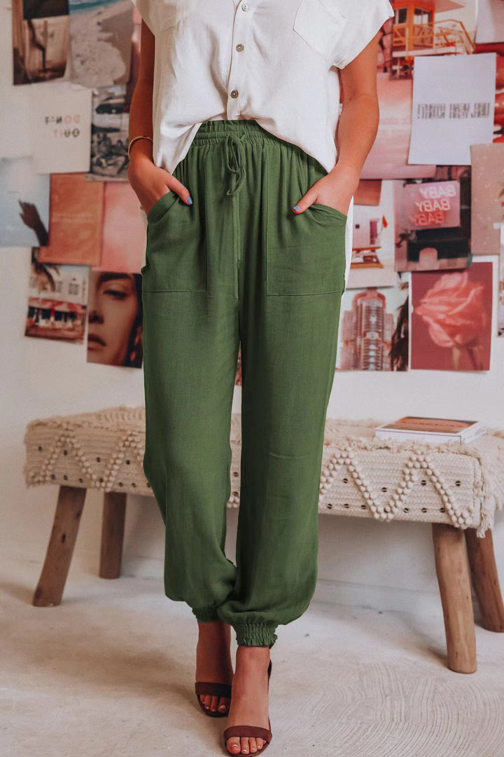 Comfortable leisure pants for women with elastic Lune London