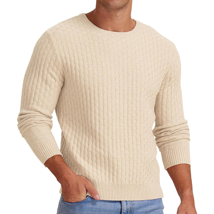 Lune London structured round neck sweater for men
