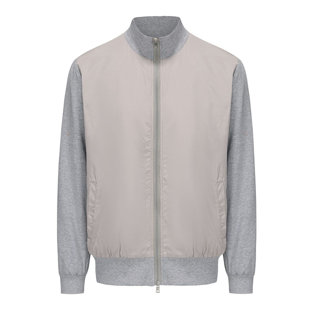 Sporty transition jacket for men with modern high collar and elastic cuffs Lune London