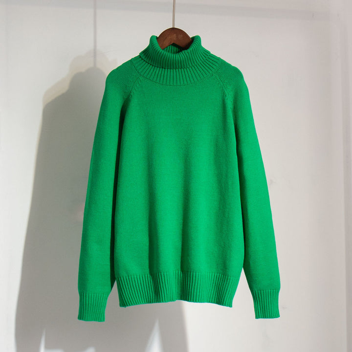 Fine knit sweater for women with high collar Lune London