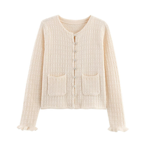 Ladies fine cardigan with buttons and pockets Amarae