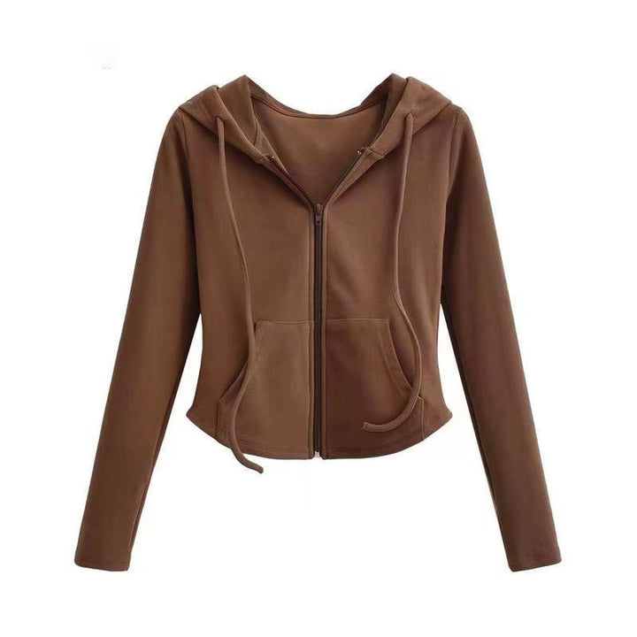 Ladies fashionable hoodie with practical zipper Chic & Stil