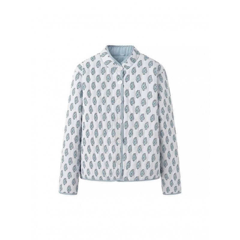 Reversible cotton jacket for women with elegant print Amarae