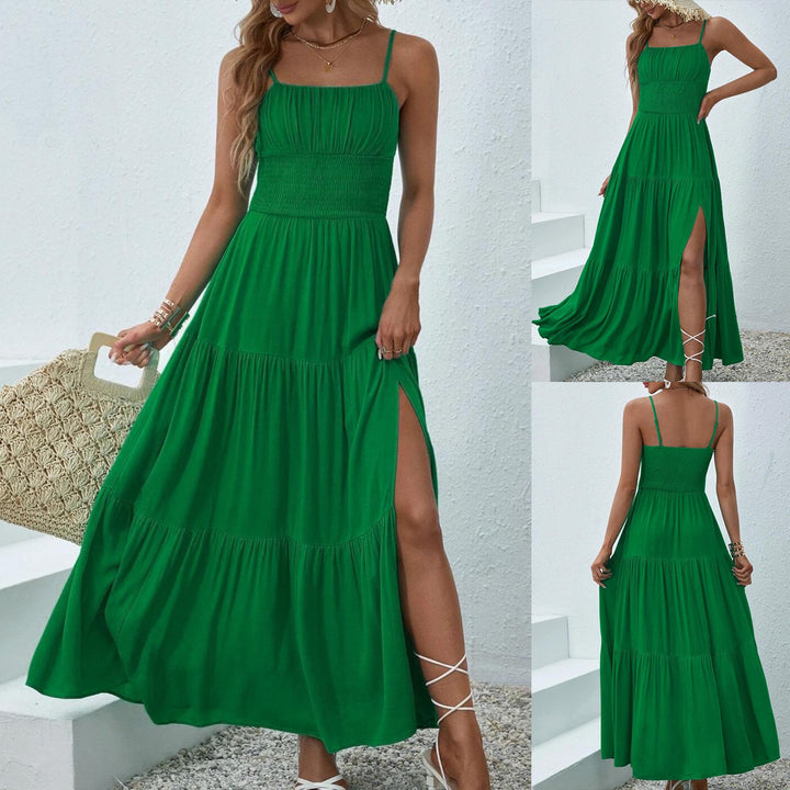 Women Elegant Ruffled Chic Maxi Dress