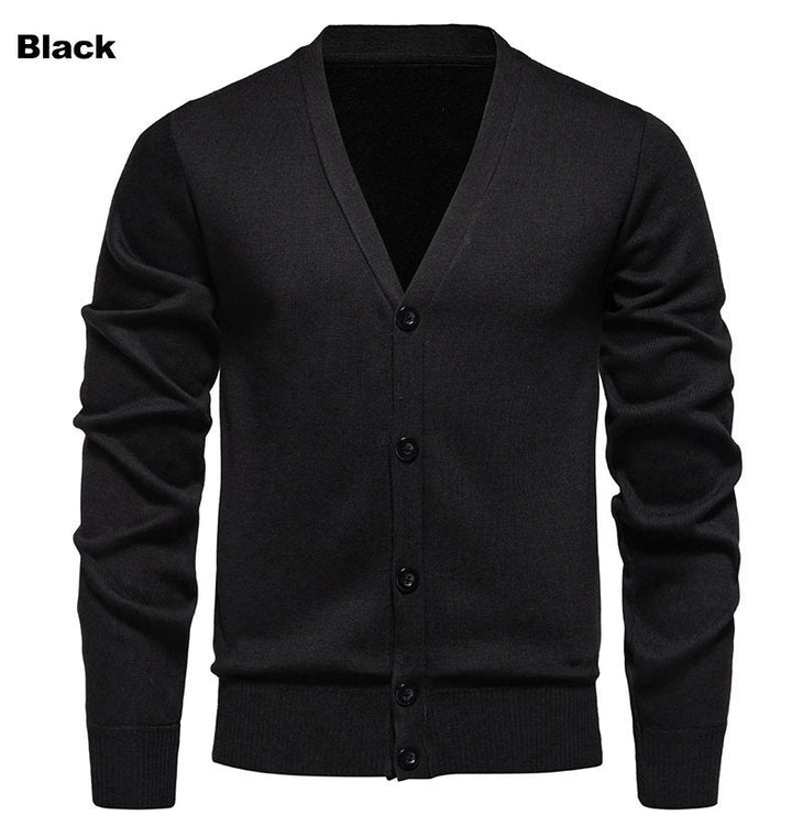 Men's Cozy Cardigan with V-Neck and Button Placket Lune London