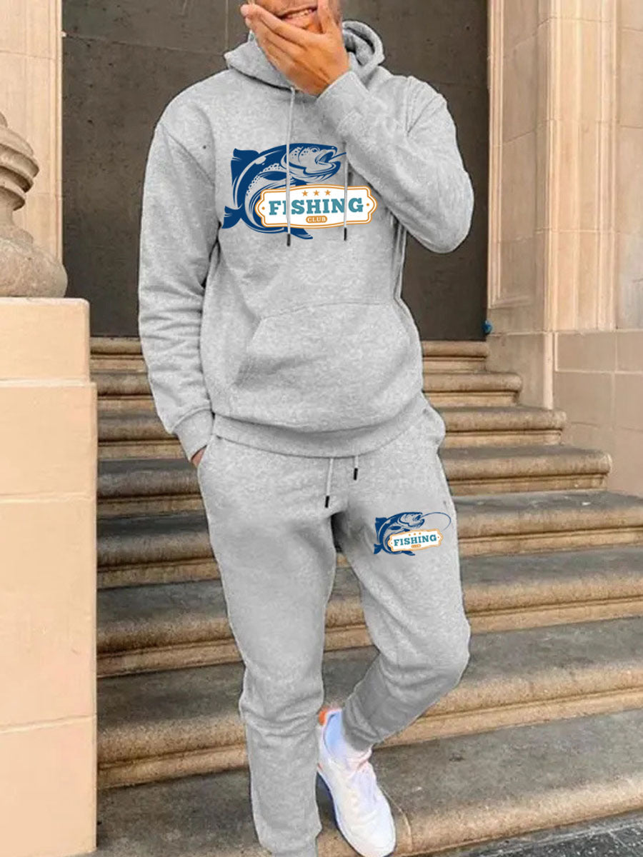 Sweatshirt and jogging set for ladies with suggested fish pattern Lune London