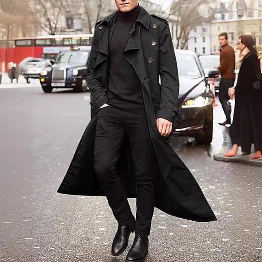 Men Elegant Long Trench Coat Amarae