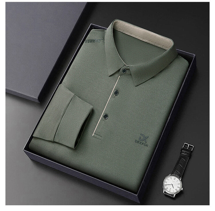 Men's polo with high-quality texture and modern collar Lune London