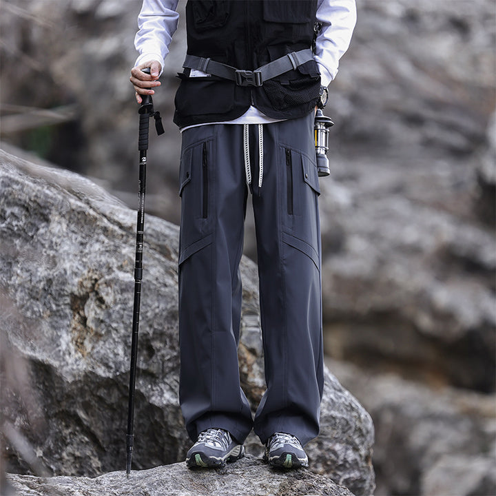 Multifunctional hiking pants for men with adjustable waist and practical pockets Lune London