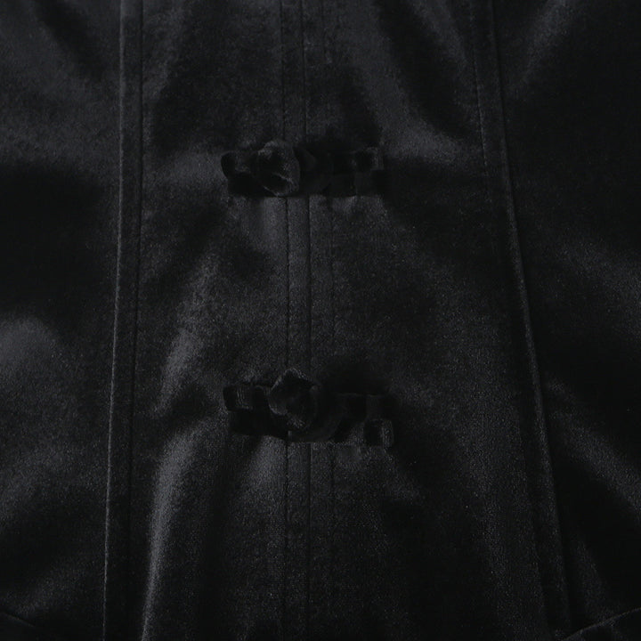 Women's velvet mini dress with tailored corset look and flared skirt Amarae
