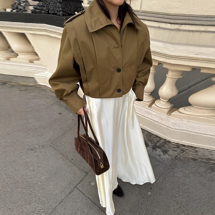 Veste blouson féminine élégante avec des manches volumineuses Chic & Stil