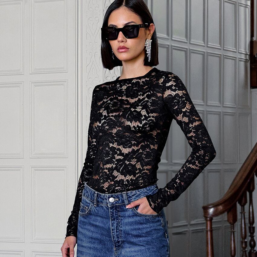 Women's top in delicate lace Lune London