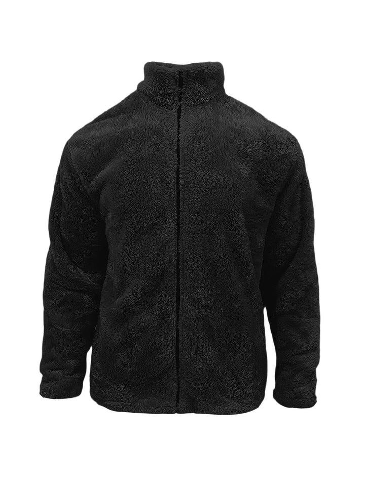 Comfortable fleece jacket for men with high collar and practical pockets Lune London