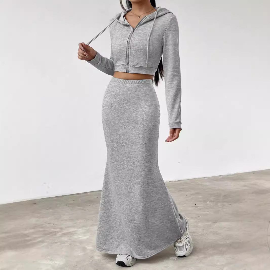 Amarae women's hoodie set and maxi skirt