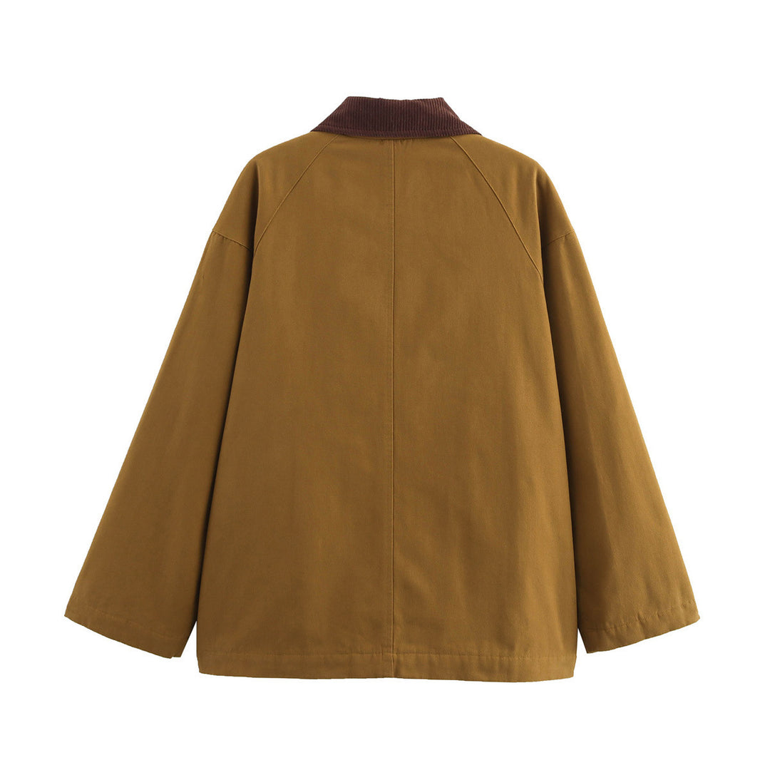 Women's utility jacket inspired by the 60s with removable collar Lune London